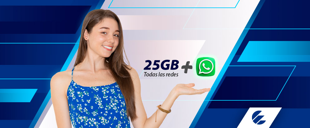 Bonifica con 25GB y WhatsApp ilimitado